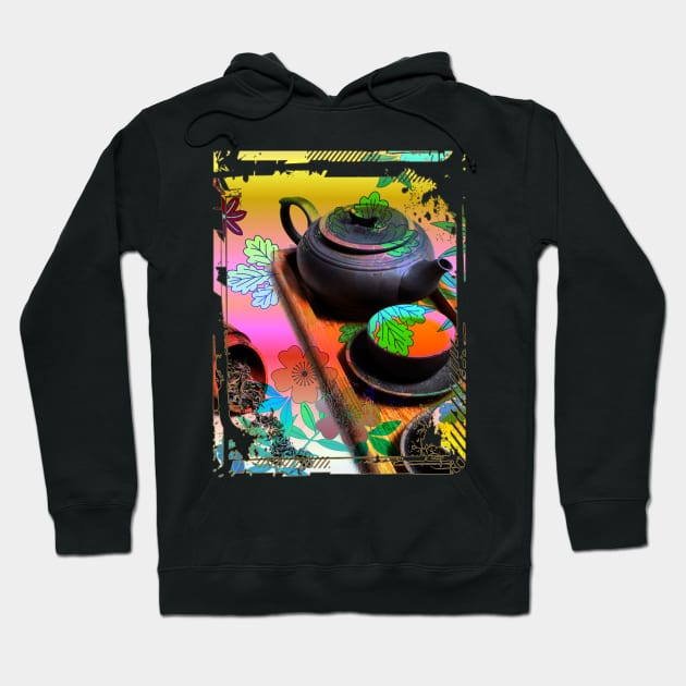 Japan Tea Ceremony Collage Art 99 Hoodie by dvongart